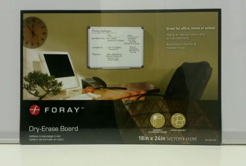 FORAY Dry-Erase Board, Al. Frame 18&#034; x 24&#034;
