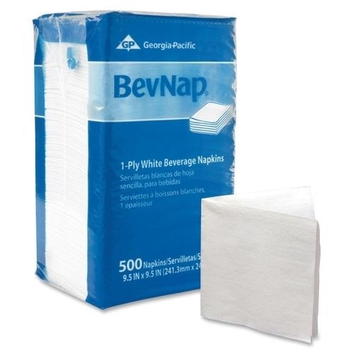 Georgia-pacific 96019 1-ply dinner/beverage napkins, white - 4000-pack for sale