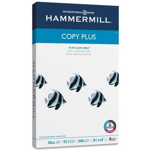 Hammermill copy plus copy paper -legal -20 lb-92 bright -5000/ctn -white for sale
