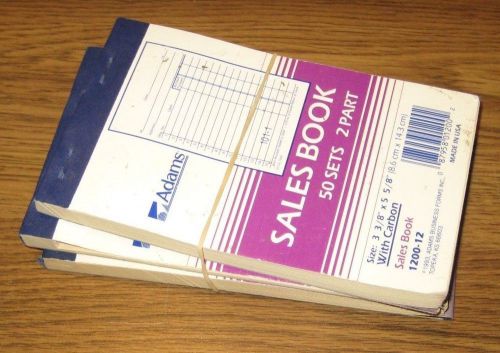 2-part Sales Books, partly used (101 sets combined) Adams Business Forms 1200-12