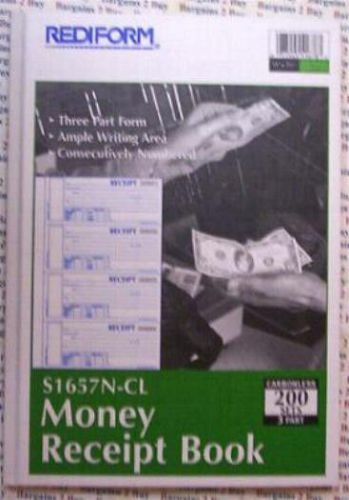Rediform Triplicate Carbonless 200 Money Receipts Book-NEW-NR