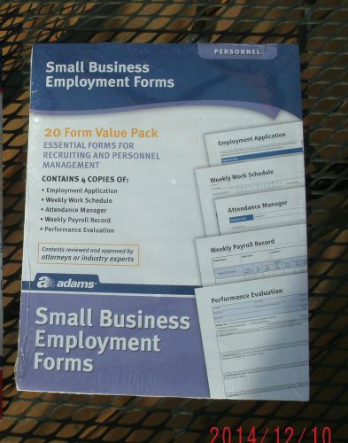 Adams Small Business Employment Forms (20 form pack) NEW