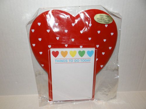 Vintage 80s 1980s Note Pad Things to Do List Rainbow Hearts New in Package