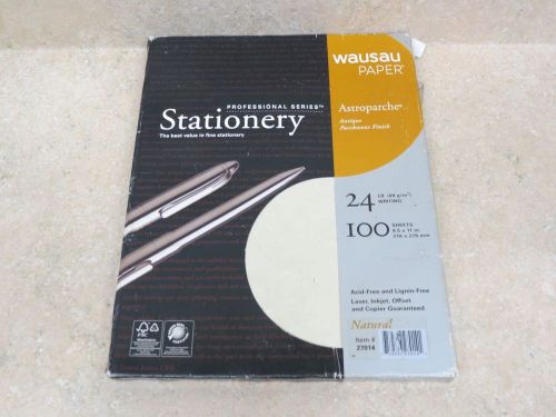 Wausau Paper Astroparache 100 Sheet Natural Stationary New In Package &amp; Nice!
