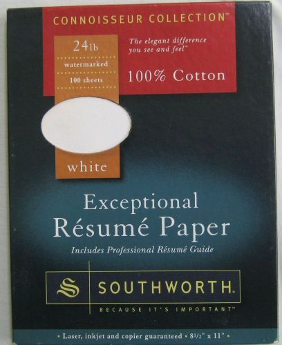 New Box 100% Cotton 24lb Watermarked Resume Paper