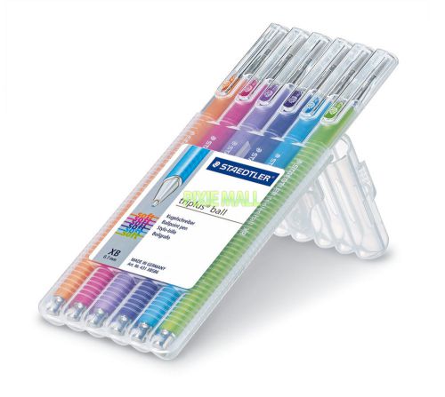 STAEDTLER 431 XBSB6 Triplus 0.7 mm ballpoint pen containing 6 assorted colours