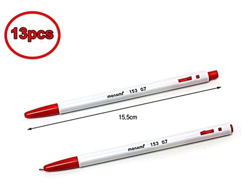 Monami 153 red 13pcs korean best seller pen ballpoint pens 0.7mm school, office for sale
