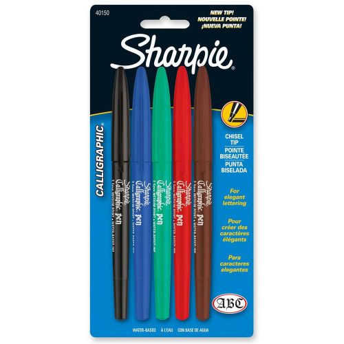 Sharpie Calligraphic Pens Med Point Gift 5/color Set