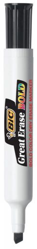BIC Great Erase Bold White Board Marker Black Tank/Chisel