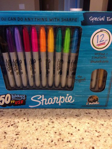 Sharpie Fine Point Markers Assorted Colors 12 Pack Count Black Limited Edition