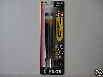 4 REFILLS PILOT G2 BLUE BROAD 1.0MM GEL-FIT VISCONTI+Most Rollerball Pens