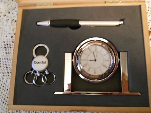 Commonwealth Edison Boxed Gift Set 2000 Clock/Key Chain/Pen