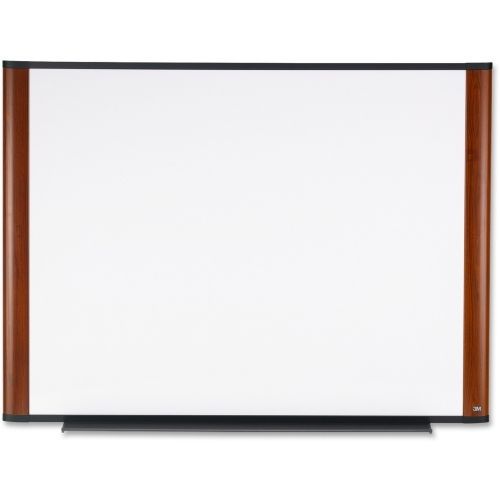 Melamine Dry Erase Board, 48 x 36, Mahogany Frame