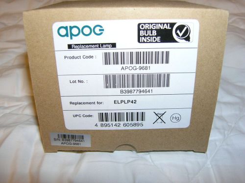Epson elplp42 / v13h010l42 projector lamp with housing, new for sale