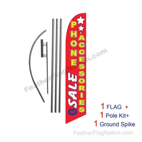 Sale phone accessories feather banner swooper flag kit with pole+spike for sale