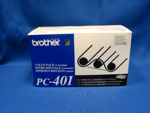 Brother PC-401 Printing Cartridges (2). Brand new in original sealed box.
