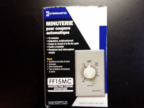 NEW Intermatic 15-Minute Wall Timer, Brushed Metal FF15MC