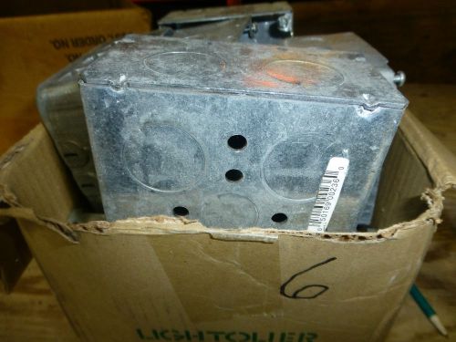MISC  4&#034; X 4&#034;X 2&#034; OUTLET BOX GALVANIZE With STRAP LOT OF 9