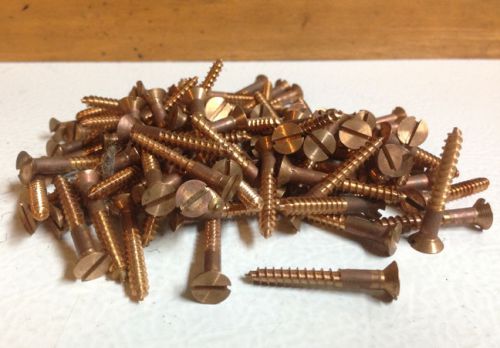 Silicon bronze wood screws slot flat 8 x 1 1/4 (100 count) for sale