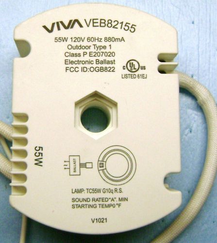 Viva VEB82155 1 Lamp Fluorescent Ballast with Connector for 55 watt Circline