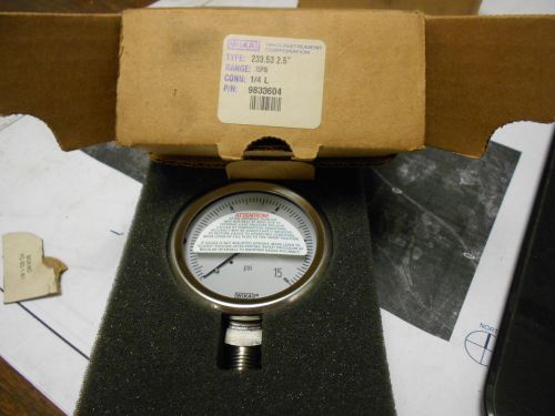 New wika pressure gauge 15psi 9833604 for sale