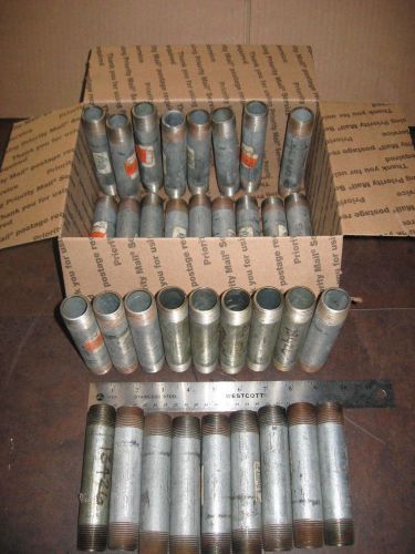 New lot of 35 grinnell 3/4&#034; x 5&#034; galvanized steel pipe nipple schedule 40 for sale