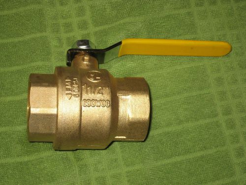 Nib lot of 1 - 1 1/2 inch ips brass ball valve leaded for sale