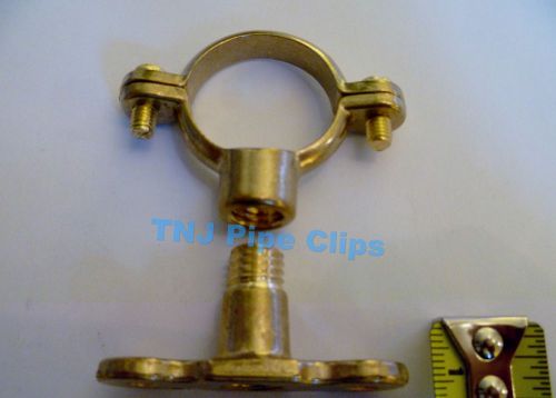 10 x 22mm Brass Single Munsen Ring &amp; Male Backplate - Pipe Clips