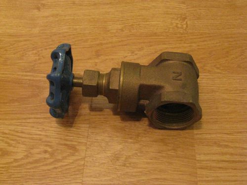 Nibco 1 1/4 inch Threaded Gate Valve Brass New Old Stock Blue Priority Ship