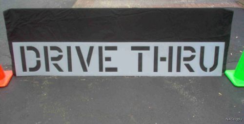 NEW - PARKING LOT STENCIL - 12&#034; LETTERS - &#034;DRIVE THRU&#034;