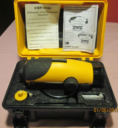 CST/Berger 26X PAL/SAL &#034;N&#034; Series Automatic Optic Level w/Case