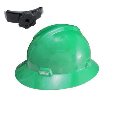Green Full-Brim Ratcheting Hard Hat