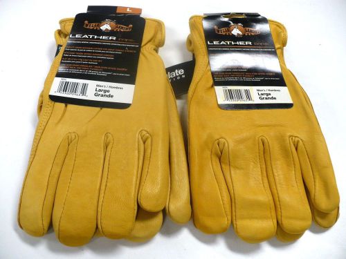 2  Pair Wells Lamont Grain Gold Insulated 100G Thinsulate Deerskin Gloves 963L