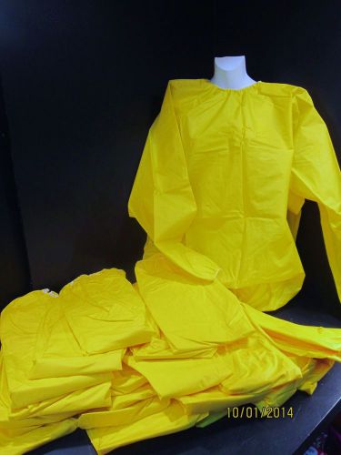 HUGE LOT 23 Pc Yellow Rain Suit Tops Protection Pull over Style SAFETY Sz XL USA