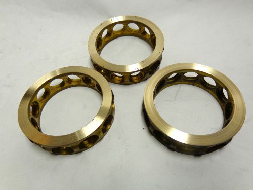 3 Vintage Brass/Bronze Gear Bushings?Machine Age Rings,Steampunk,4&#034;,Last Ones