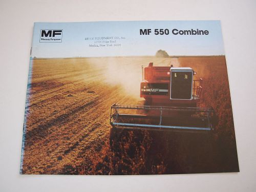 Massey-Ferguson MF 550 Combine Harvester Color Brochure 24 pg. Original MINT &#039;80