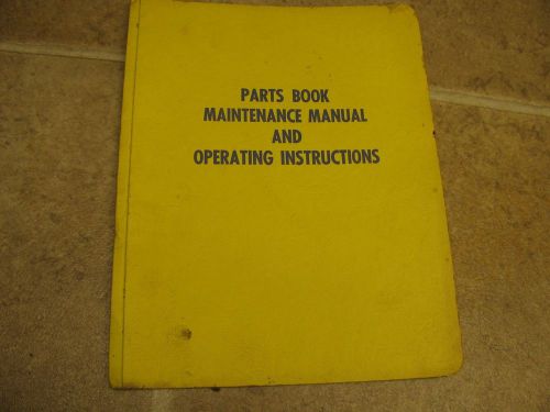 Vibra King Accu Punch Operators Manual Parts List