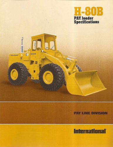 Equipment Brochure - International - IH H-80B - Pay Loader - 1975 (EB886)