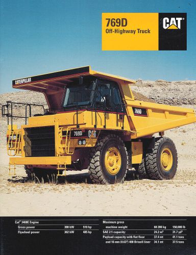 1998  CATERPILLAR 769D OFF-HIGHWAY TRUCK  23 PAGE BROCHURE