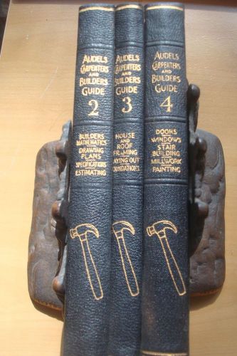 Audels Carpentry and Builders Guide Vintage Nos. 2, 3, 4.  copyright 1923.