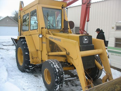 John Deere backhoe 500c excavator loader diesel cab standard hoe origional owner