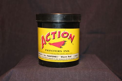 1 lb - ACTION Professional Printers Ink - Pantone Warm Red #8503