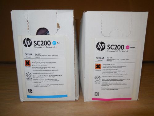 HP 3 LITER SC200 UV CURABLE INKS CYAN &amp; MAGENTA FOR COLORSPAN 72 UVR/UVX /98UVX