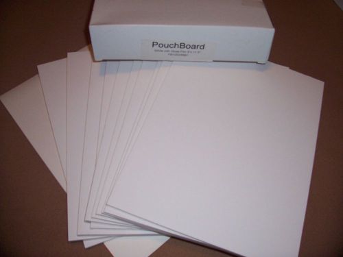 Pouch Board - White Gloss 9&#034;x 11.5&#034; (10 sheets)