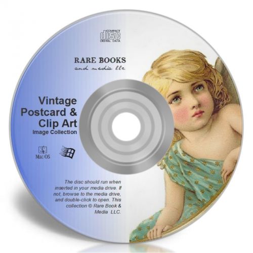 VINTAGE WOMEN, GIRLS, ROMANTIC POSTCARDS - Royalty-Free Pictures CD-ROM