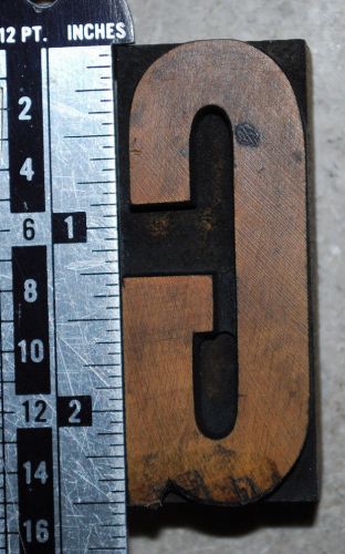 Vintage /Antique Letterpress Wood Printer&#039;s Type &#034;G&#034;.15 line, 2 1/2&#034; tall