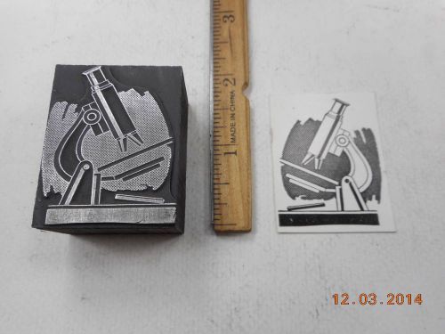 Letterpress Printing Printers Block, Microscope