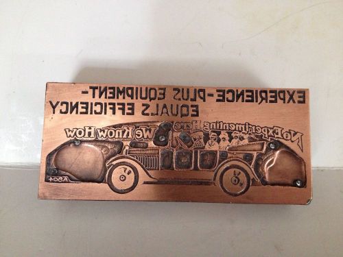Copper Vehicle Advertisement Printing Plate