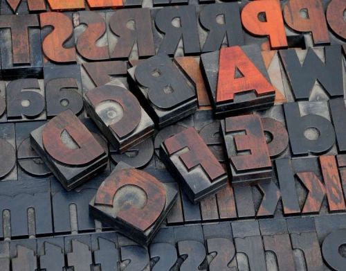 letterpress wood printing blocks 161pcs 2.13&#034; tall alphabet wooden type woodtype
