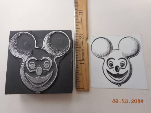 Letterpress Printing Printers Block, Mickey Mouse Balloon